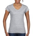 Goedkope Dames T-shirt V hals Gildan Softstyle 64V00L sport grey